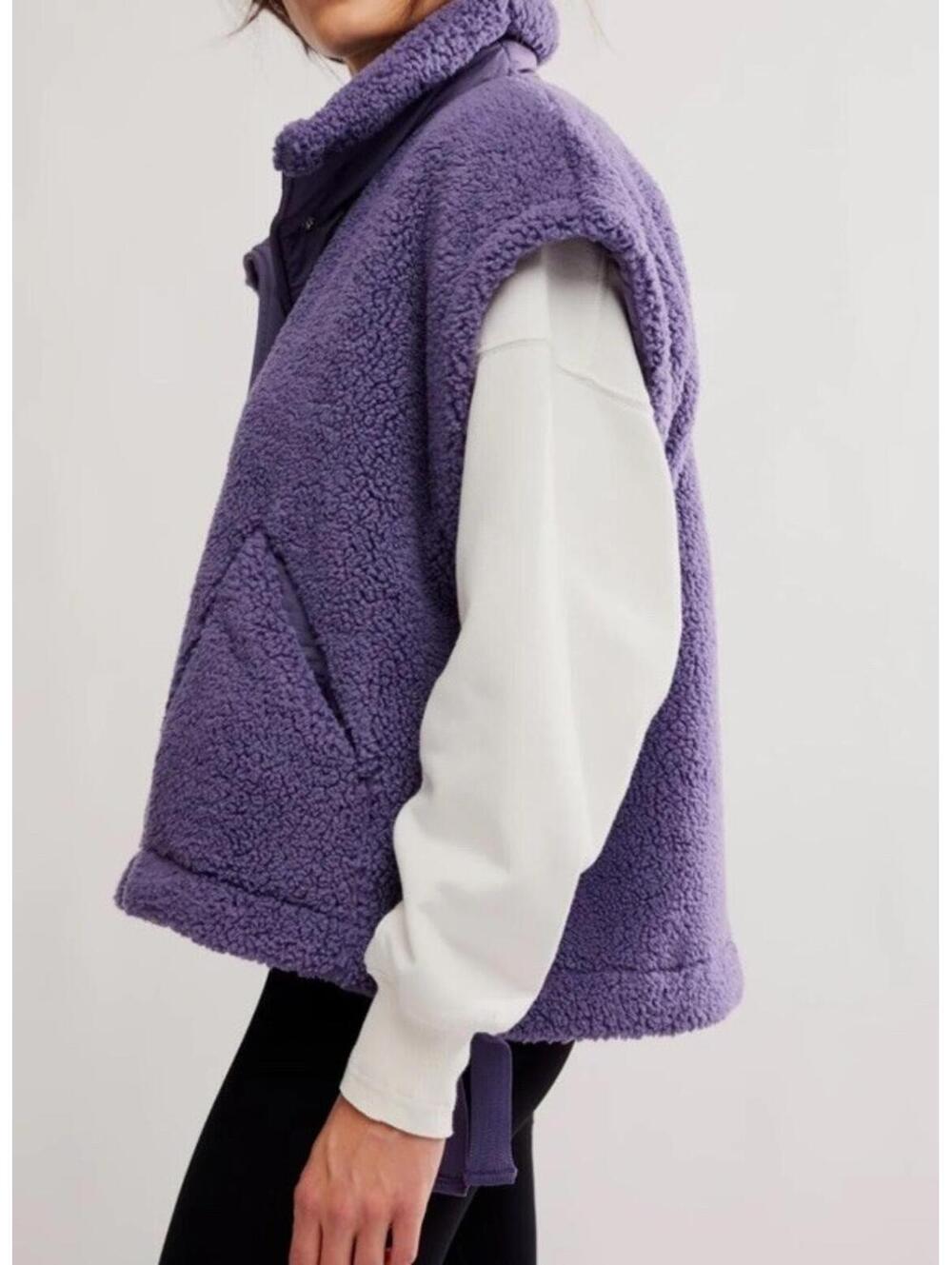 $98 FP Movement Women's Scout It Out Fleece Vest Size XS Graphite NWT - Picture 6 of 13